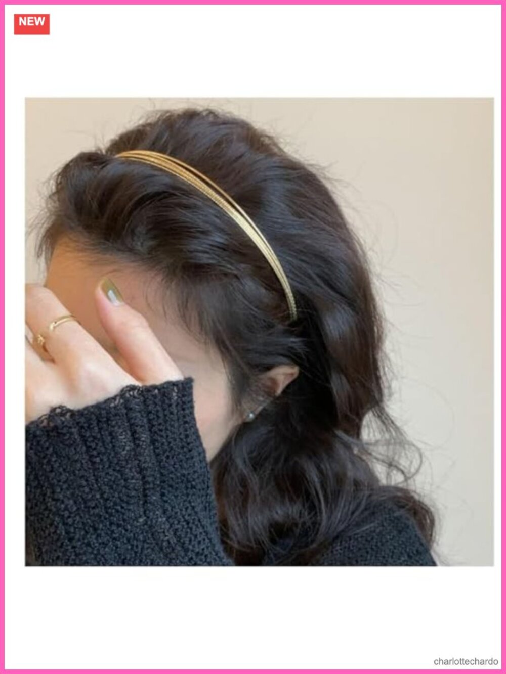 Metal Thin Layered Headband Set for Women Girls Fashion Hair Accessory